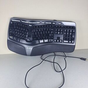 Microsoft Natural Ergonomic USB Wired Keyboard 4000 V1.0 Black KU-0462